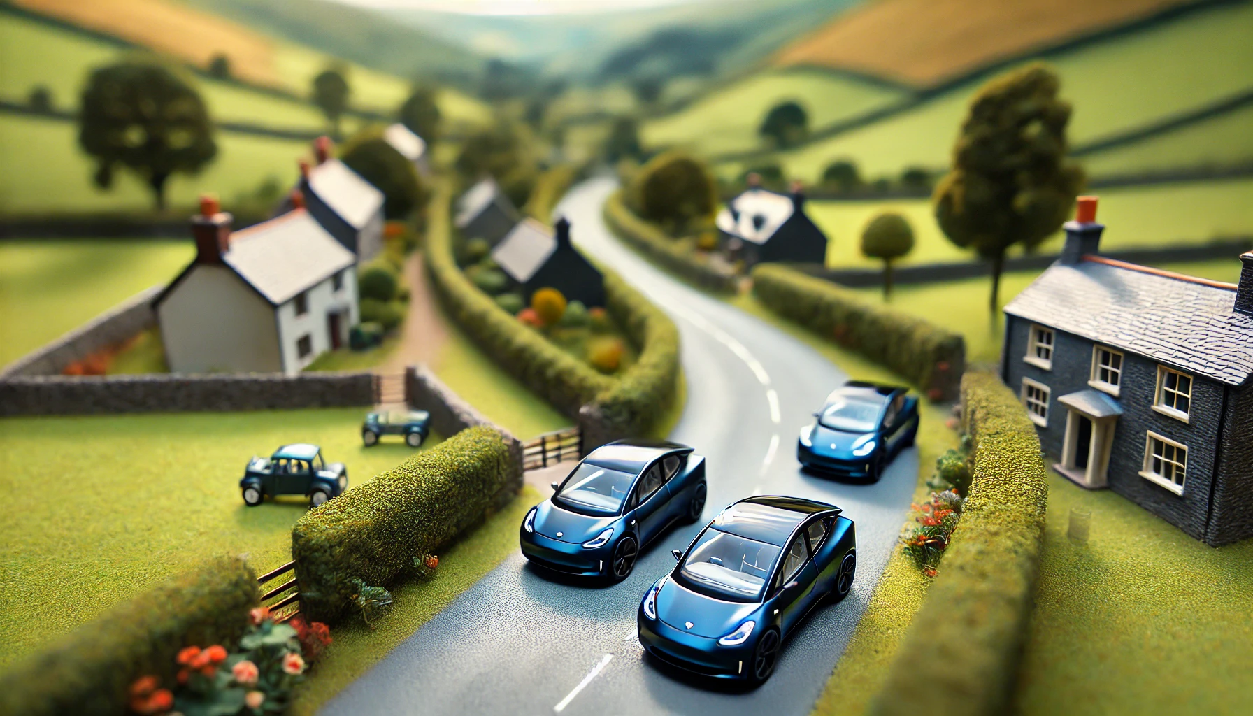 EVs driving in the countryside